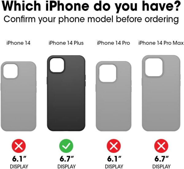 OtterBox iPhone 14 Plus Symmetry Series+ Case - CLEAR , ultra-sleek, snaps to MagSafe, raised edges protect camera & screen - Image 3