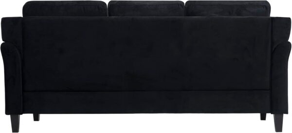 Raelynn Button Tufted Sofa &Loveseat Black Modern Sofa Set - Microfiber Living room sets for Small Spaces Sofa Cama para Sala Modernos Baratos, Durable Sturdy Living Room Furniture Tool-Free Assembly - Image 7