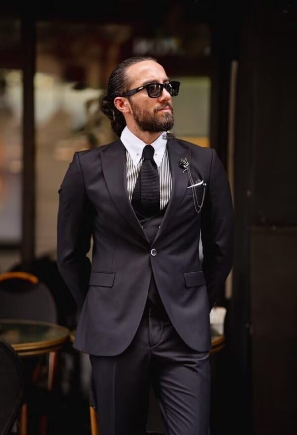 3 Piece Suit Men Slim Fit Double Breasted Suit for Men Wedding Suits Classic One Button Formal Prom Dinner Tuxedo - Image 6