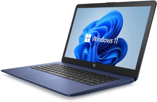 HP 14" HD Laptop, Windows 11, Intel Celeron Dual-Core Processor Up to 2.60GHz, 4GB RAM, 64GB SSD, Webcam, Dale Blue (Renewed) - Image 4