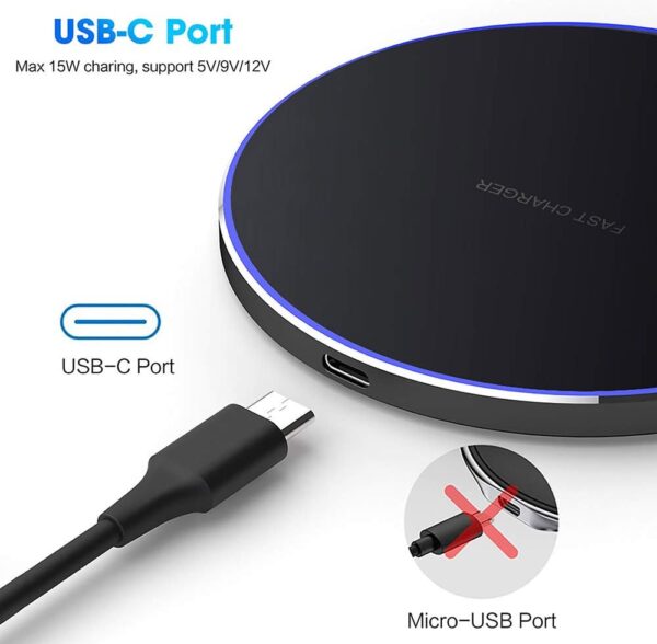 Fast Wireless Charger,20W Max Wireless Charging Pad Compatible with iPhone 16/16 Pro/15/14/13/12/SE/11/XS Max/XR,AirPods;FDGAO Wireless Charge Mat for Samsung Galaxy S24/S23/Note,Pixel/LG G8 - Image 10