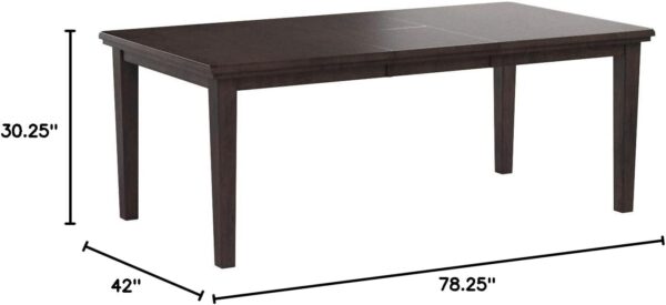 Signature Design by Ashley Haddigan Conventional Rectangular Eating Extension Desk, Seats as much as 8, Darkish Brown - Image 10