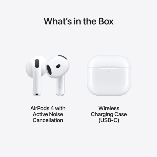 Apple AirPods 4 Wireless Earbuds, Bluetooth Headphones, with Active Noise Cancellation (Renewed) - Image 7