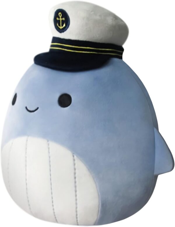 Squishmallows 8-Inch Samir Blue Whale with Sailor Hat - Little Ultrasoft Official Kelly Toy Plush - Image 3