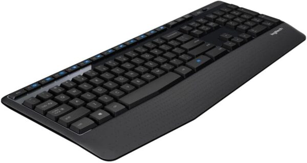 Logitech K345 Wireless Keyboard - Full-Sized Keyboard with Palm Rest, 2.4 GHz Wireless USB Receiver - for PC, Laptop - Image 3