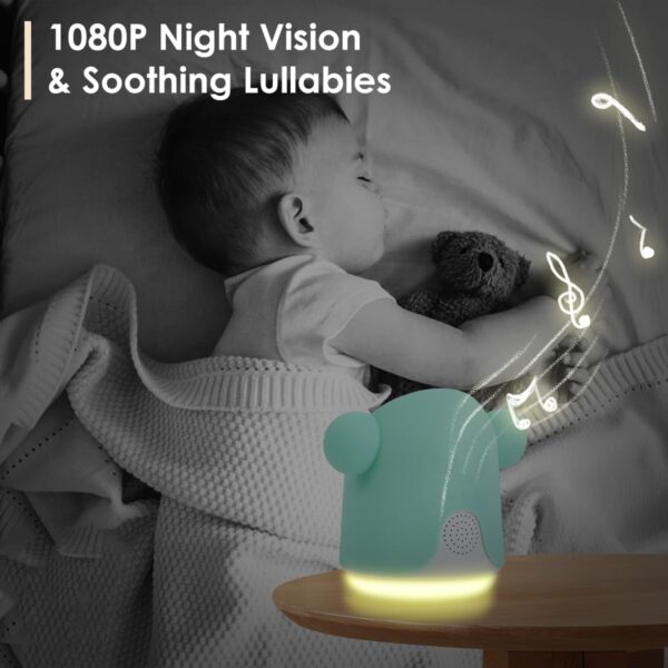 Baby Monitor with Camera and Audio, 1080P Baby Camera Monitor WiFi Smartphone App Control Night Vision 4.3” Screen 2-Way Talk Temperature & Humidity Sensor Lullabies Motion & Cry Detection iOS/Android - Image 5