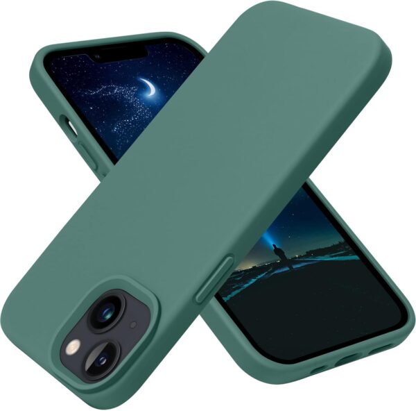 OTOFLY Designed for iPhone 13 Phone Case, Silicone Shockproof Slim Thin Phone Case for iPhone 13 6.1 inch Midnight Green - Image 2