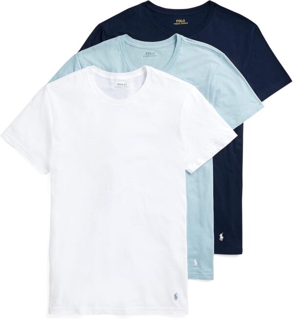 POLO RALPH LAUREN Men's Classic Fit Cotton Crew Undershirts, 3 Pack - Image 2