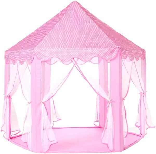 Monobeach Princess Tent Girls Large Playhouse Kids Castle Play Tent with Star Lights Toy for Children Indoor and Outdoor Games, 55'' x 53'' (DxH) - Image 9