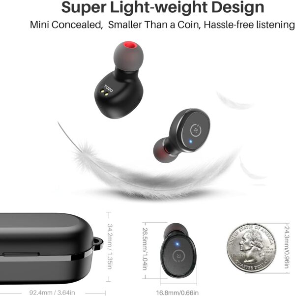 TOZO T10 (Classic Edition) Bluetooth 5.3 Wireless Earbuds with Wireless Charging Case IPX8 Waterproof Stereo Headphones in Ear Built in Mic Headset Premium Sound with Deep Bass, 32 Preset EQs via APP - Image 10