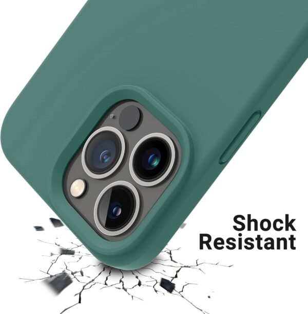 OTOFLY Designed for iPhone 14 Pro Case, Silicone Shockproof Slim Thin Phone Case for iPhone 14 Pro 6.1 inch (Pine Green) - Image 9