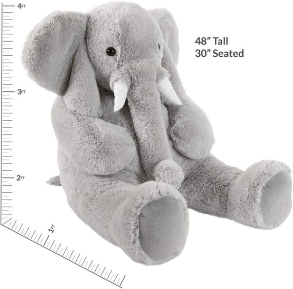 Vermont Teddy Bear Giant Elephant Stuffed Animal – 4 Foot Big Stuffed Elephant Plush from Giant Cuddle Collection Collectible Plushie for All Ages – Finished in The USA - Image 9