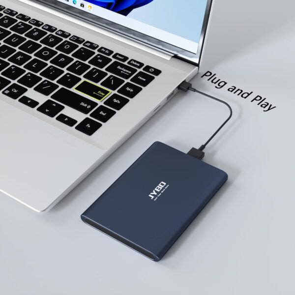 500GB External Hard Drive,2.5'' Ultra Slim Portable HDD USB 3.0 Compatible for PC,Laptop,PS4,Chromebook,Blue - Image 5