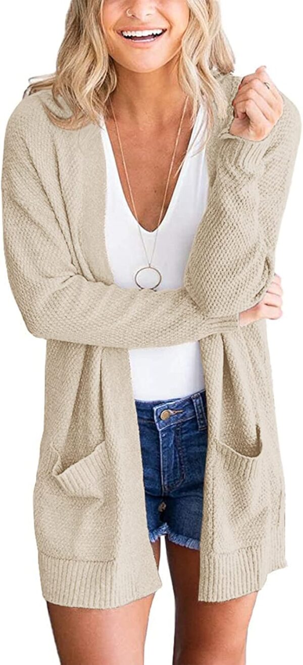 Cozy and Stylish: Lengthy Sleeve Waffle Knit Sweater - Image 2