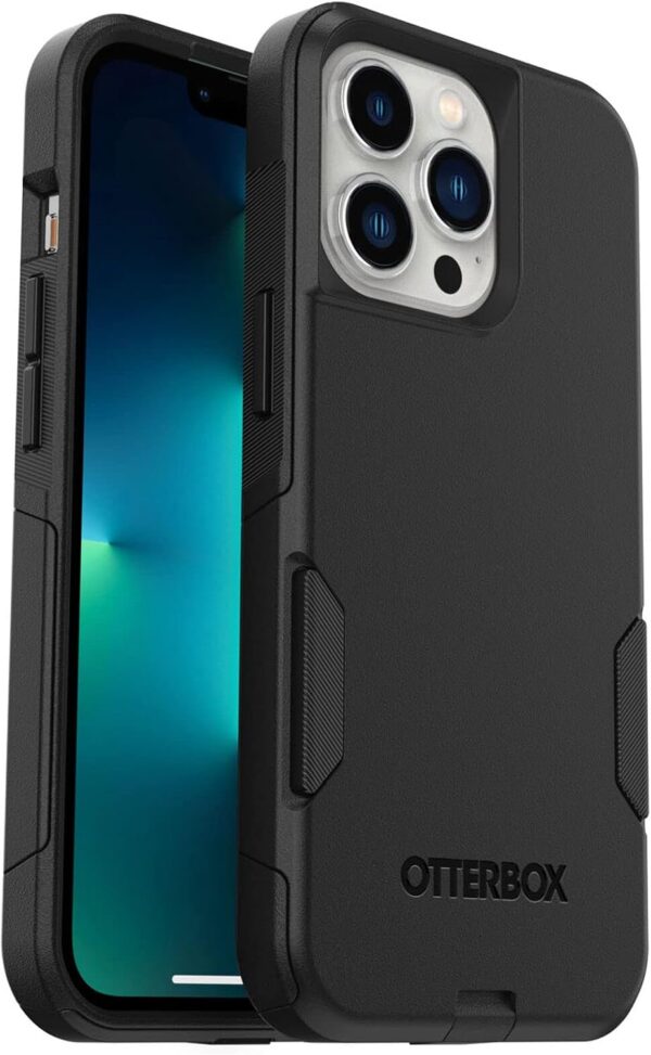 OtterBox iPhone 13 Pro (ONLY) Commuter Series Case - Black, Slim & Tough, Pocket-Friendly, with Port Protection - Image 2