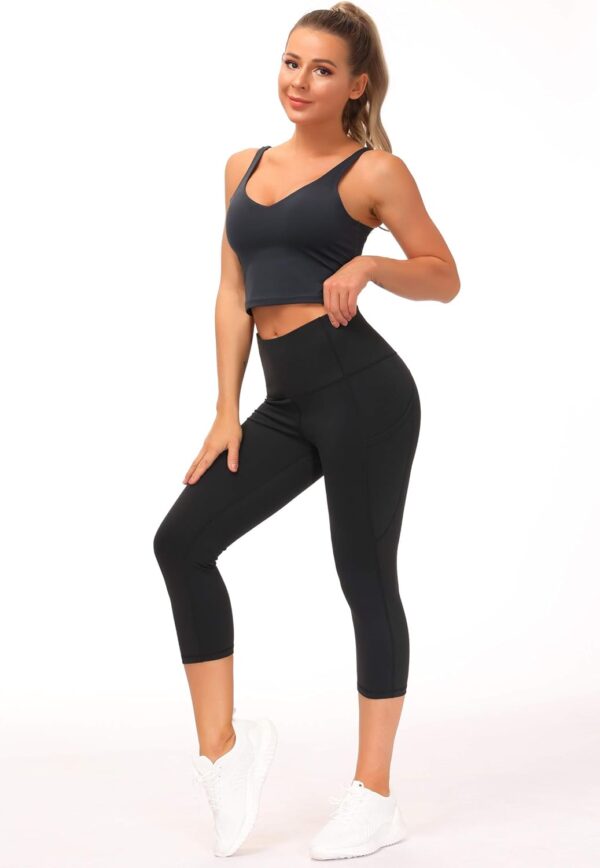 THE GYM PEOPLE Womens' Yoga Pants High Waist with Pocket Tummy Control - Image 3