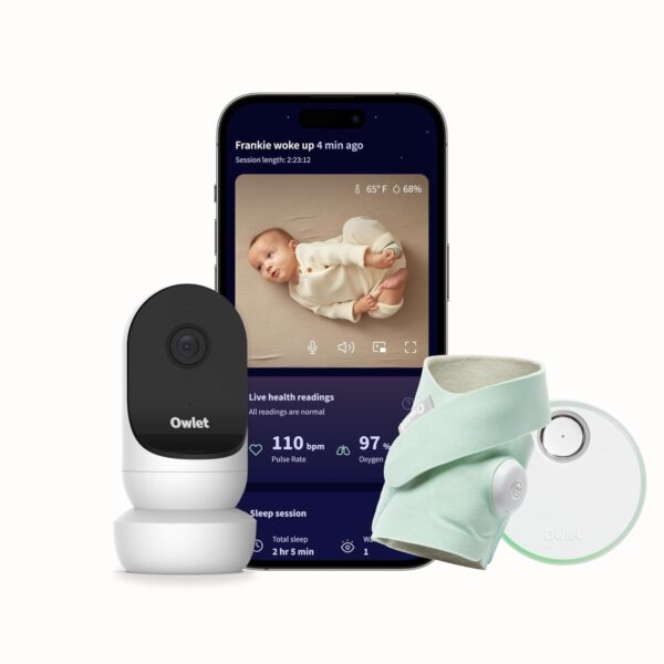 Owlet® Dream Duo Smart Baby Monitor: FDA-Cleared Dream Sock® Plus Owlet Cam 2- Tracks & Notifies for Pulse Rate & Oxygen While Viewing Baby in 1080p HD WiFi Video - Image 2