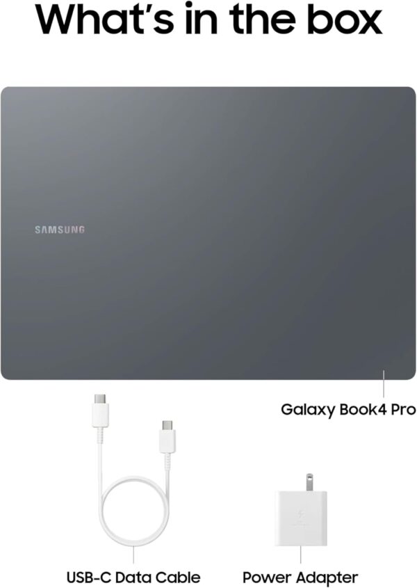 SAMSUNG 16' Galaxy Book4 Pro Laptop PC Computer, Intel Core 7 Ultra Processor 1TB, 3K AMOLED (2880 x 1800) Touchscreen, Advanced Security, 2024 Model, NP960XGK-KG1US, Moonstone Gray - Image 11