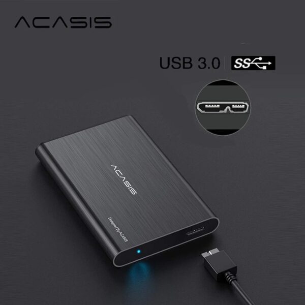 ACASIS 500GB USB3.0 2.5" Portable External Hard Drive for Desktop Laptop HDD Hard Disk (500GB, Black) - Image 5