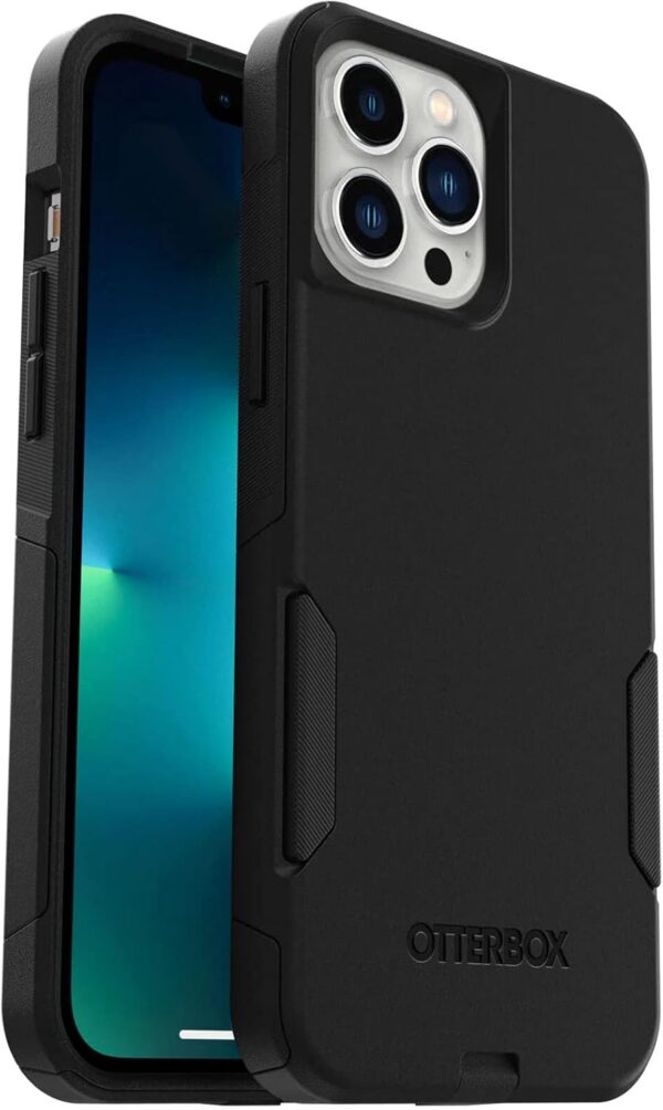 OtterBox iPhone 13 Pro Max & iPhone 12 Pro Max Commuter Series Case - Black, Slim & Tough, Pocket-Friendly, with Port Protection - Image 2