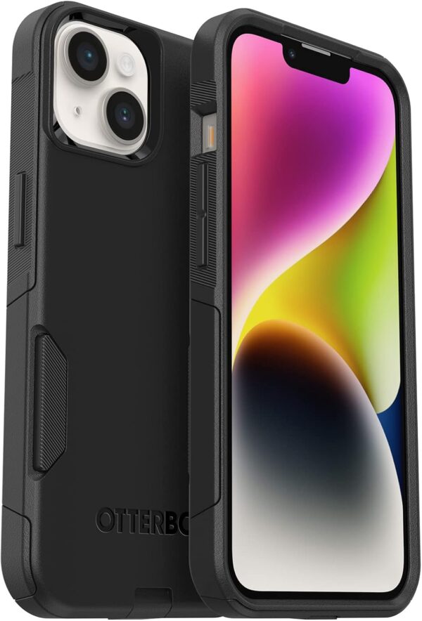 OtterBox iPhone 14 & iPhone 13 Commuter Series Case - Black, Slim & Tough, Pocket-Friendly, with Port Protection - Image 2