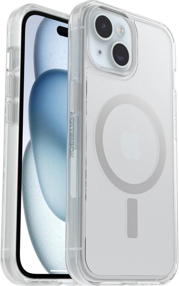 OtterBox iPhone 15, iPhone 14, and iPhone 13 Symmetry Series Clear Case (Clear), Snaps to MagSafe, Ultra-Sleek, Raised Edges Protect Camera & Screen - Image 6