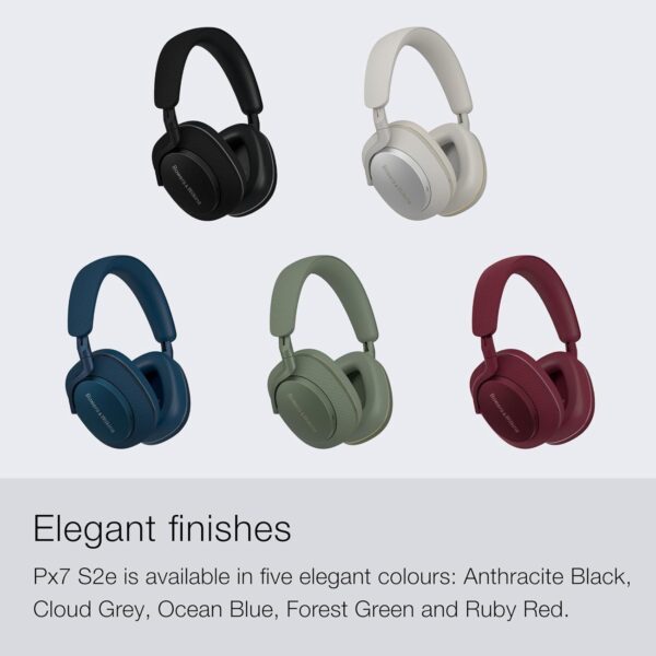 Bowers & Wilkins Px7 S2e Over-Ear Headphones - Enhanced Noise Cancellation & Transparency Mode, Crystal-Clear Calls, Bluetooth, 30-Hour Playback, Forest Green - Image 7