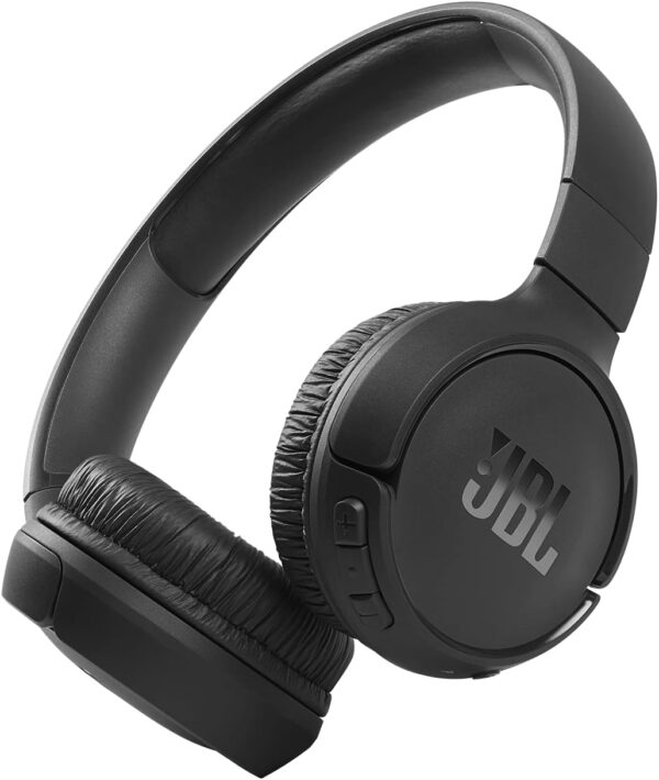 JBL Tune 510BT - Bluetooth headphones with up to 40 hours battery, microphone for call, foldable and comfortable, Android and iOs compatible (Black) - Image 2