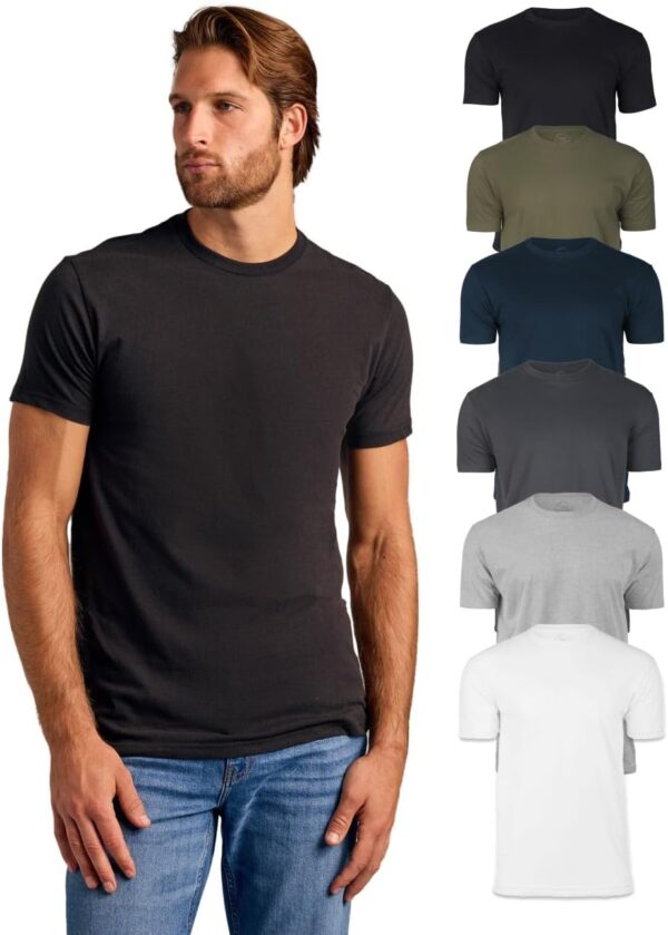 True Classic Mens T-Shirts - Short Sleeve Crew Neck Plain Novelty T Shirt for Men - Image 2