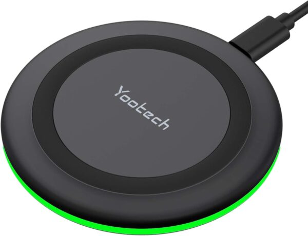 Yootech Wireless Charger,10W Max Fast Wireless Charging Pad Compatible with iPhone 16e/16/16 Plus/16 Pro Max/15/14/13/SE 2022/12/11/X/8,Samsung Galaxy S22/S21/S20,for AirPods Pro 2(No AC Adapter) - Image 2