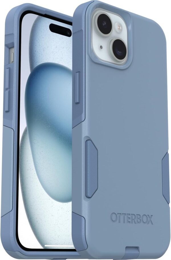 OtterBox iPhone 16e, 15, 14, & 13 Commuter Series Case - Crisp Denim (Blue), Slim & Tough, Pocket-Friendly, with Port Protection - Image 6