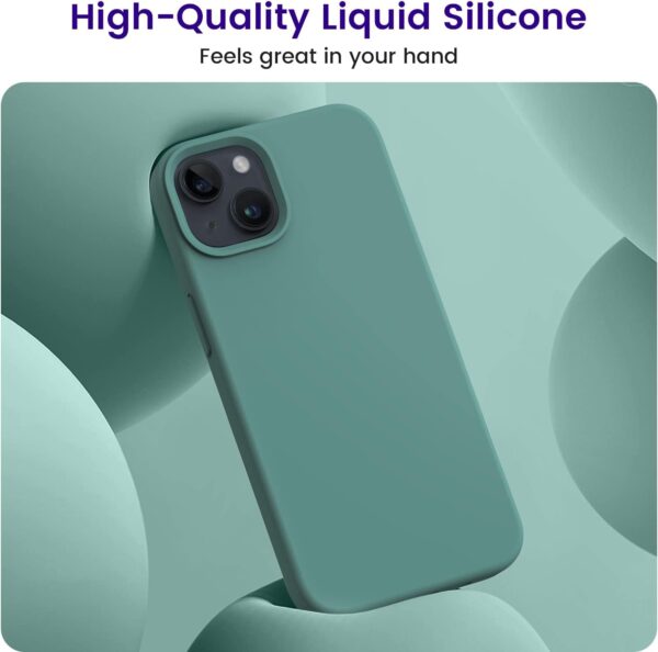 OTOFLY Designed for iPhone 13 Phone Case, Silicone Shockproof Slim Thin Phone Case for iPhone 13 6.1 inch Midnight Green - Image 5