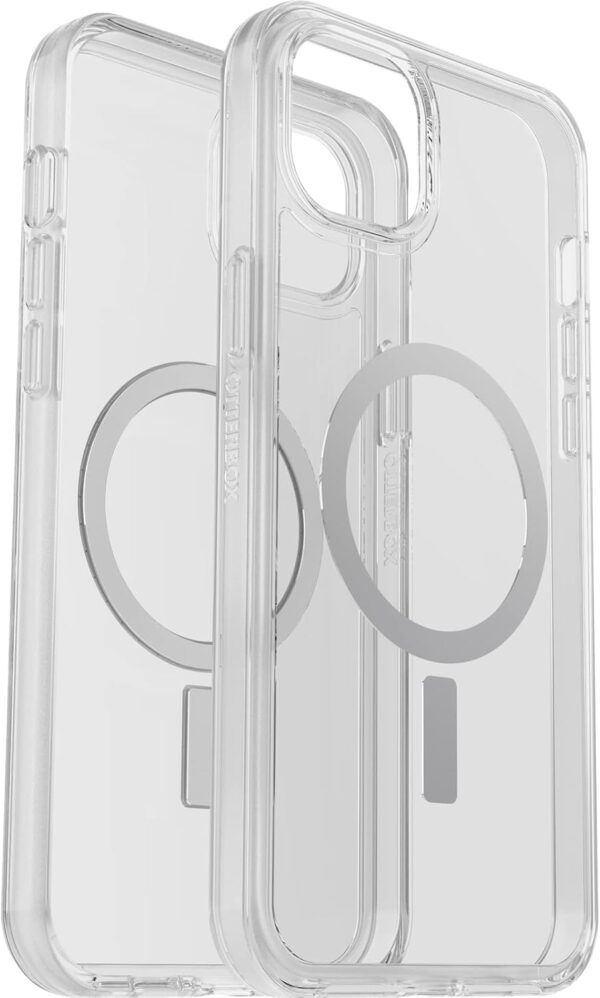 OtterBox iPhone 14 Plus Symmetry Series+ Case - CLEAR , ultra-sleek, snaps to MagSafe, raised edges protect camera & screen - Image 6