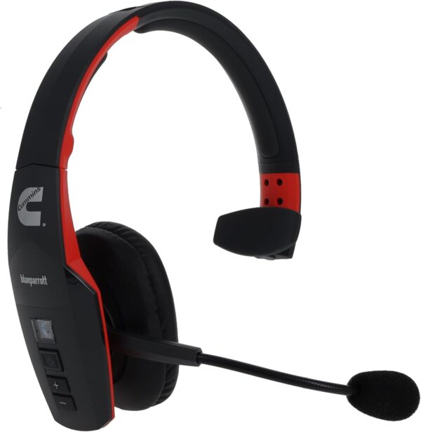 Cummins Edition BlueParrott B450-XT Noise Cancelling Bluetooth Headset – Unique Design with Industry Leading Sound & Improved Comfort, Up to 24 Hours of Talk Time, IP54-Rated, Black Red - Image 2