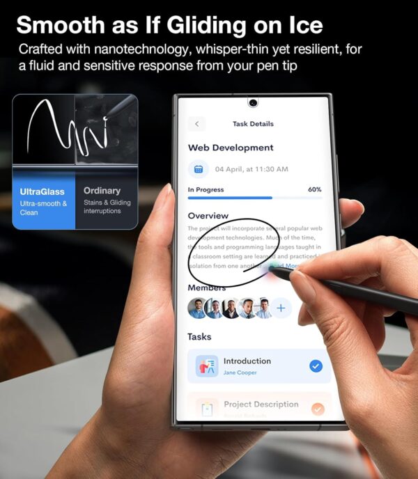 UltraGlass Unbreak TOP 9H+ Glass for Samsung Galaxy S24 Ultra Screen Protector [Military Grade Shatterproof & Longest Durable] Screen Protector S24 Ultra Tempered Glass, Auto Install, 2 Pack [Clear] - Image 8