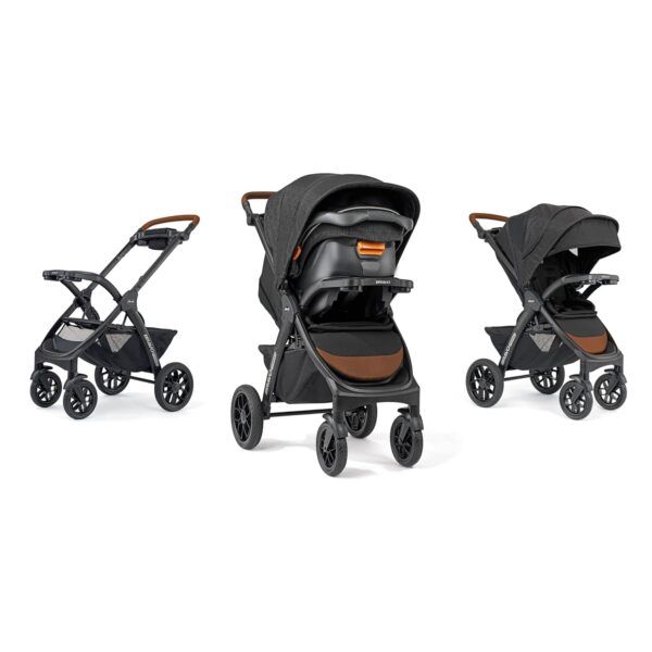 Chicco Bravo Primo Trio Travel System, Quick-Fold Stroller with Chicco KeyFit 35 Zip Extended-Use Infant Car Seat and Stroller Combo | Springhill/Black - Image 3