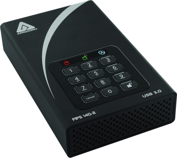 Apricorn Aegis Padlock DT FIPS ADT-3PL256F-12TB 12 TB External Hard Drive, Desk - Image 2