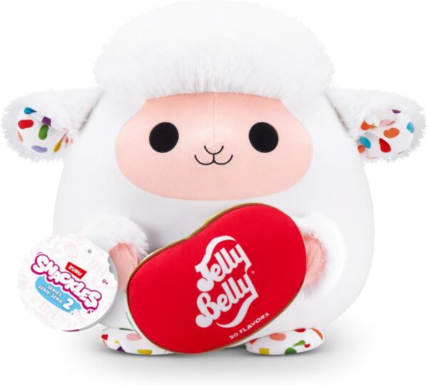 Snackles Series 2 Lamb & Jelly Belly 14 Inch Plush by ZURU, Ultra Soft Plush, Collectible Plush with Real Licensed Brands, Stuffed Animal, Giftable - Image 2