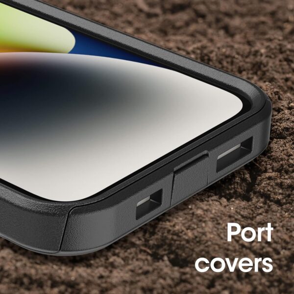 OtterBox iPhone 14 & iPhone 13 Commuter Series Case - Black, Slim & Tough, Pocket-Friendly, with Port Protection - Image 6