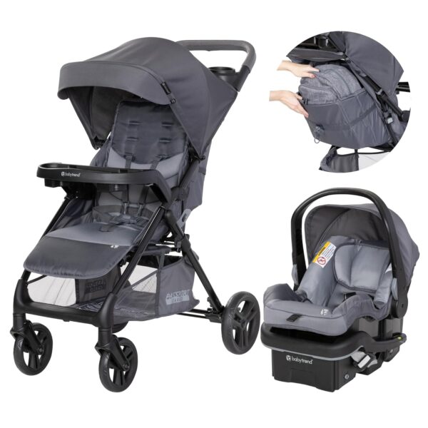 Baby Trend Passport® Cargo Stroller Travel System with EZ-Lift™ PLUS Infant Car Seat, Grey Bamboo - Image 2