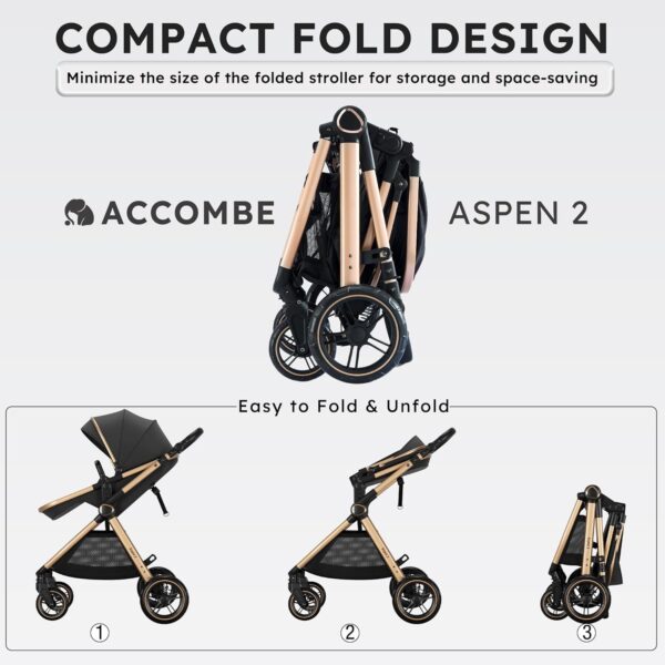 2 in 1 Baby Stroller, Convertible Bassinet Pushchair for Infants and Newborns 0-36 Months - Image 8