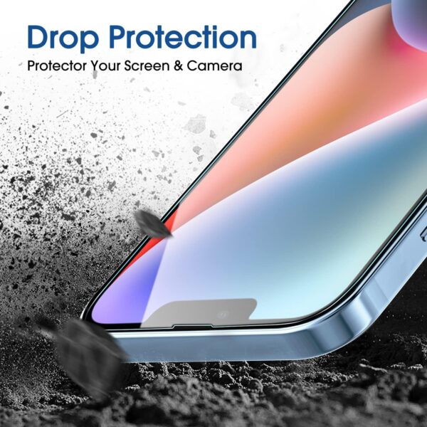 amFiIm Tempered Glass Screen Protector for iPhone 16e 2025/iPhone 14 6.1"/iPhone 13/iPhone 13 Pro 6.1", Easy OneTouch Installation, Auto-alignment, Bubble Free Case Friendly, Anti-Scratch - Image 6