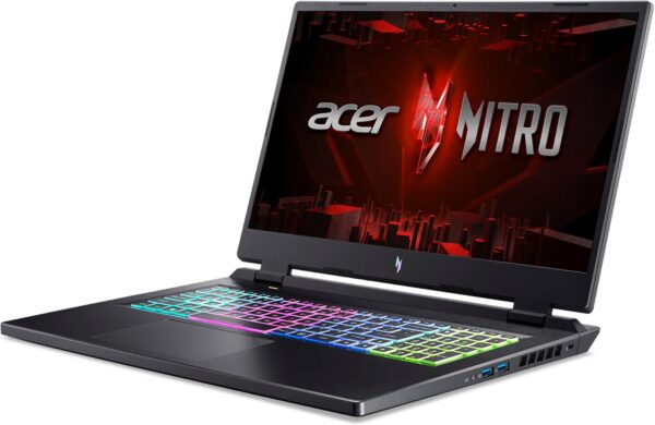 Acer Nitro 17 Gaming Laptop | AMD Ryzen 7 7840HS Octa-Core CPU | NVIDIA GeForce RTX 4060 Laptop GPU | 17.3" QHD 165Hz IPS Display | 1TB Gen 4 SSD | Wi-Fi 6E | RGB Backlit KB | AN17-41-R7G3, Black - Image 12