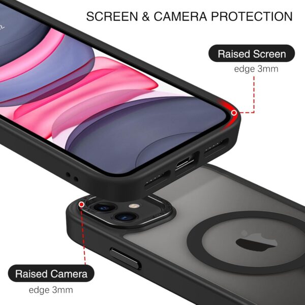 BENTOBEN for iPhone 11 Telephone Case, Telephone case for iPhone 11 Magnetic Case [Compatible with Mag Safe] Translucent Matte Slim Shockproof Anti-Fingerprint Protecting Cowl for iPhone 11 6.1’’ Black - Image 4