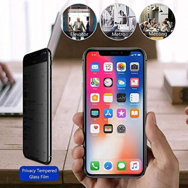 [2 Pack] Privacy Screen Protector for iPhone 11/XR, YMHML Tempered Glass Anti-Spy Bubble Free Case Friendly Easy Installation Film for iPhone 11/XR 6.1 Inch - Image 4