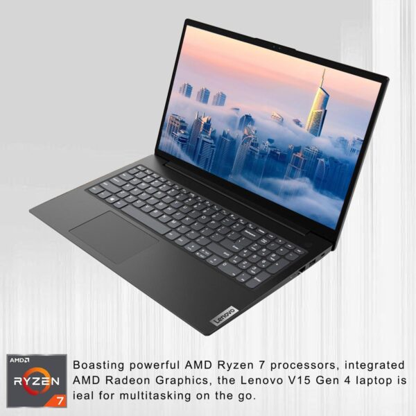 Lenovo V-Series V15 Business Laptop, 15.6" FHD Display, AMD Ryzen 7 7730U, 40GB RAM, 1TB SSD, Numeric Keypad, HDMI, RJ45, Webcam, Wi-Fi, Windows 11 Pro, Black - Image 3