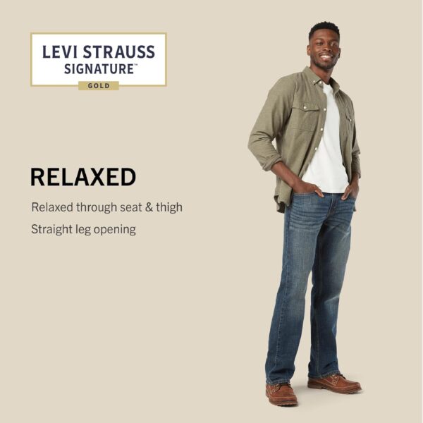 Levi Strauss Signature Gold Men's Relaxed Fit Flex Jeans (Available in Big & Tall) - Image 5