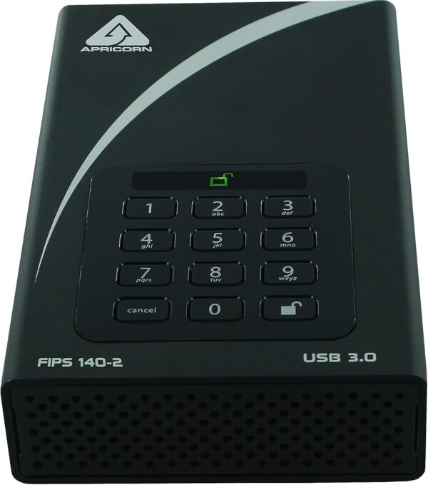 Apricorn Aegis Padlock DT FIPS ADT-3PL256F-12TB 12 TB External Hard Drive, Desk - Image 5