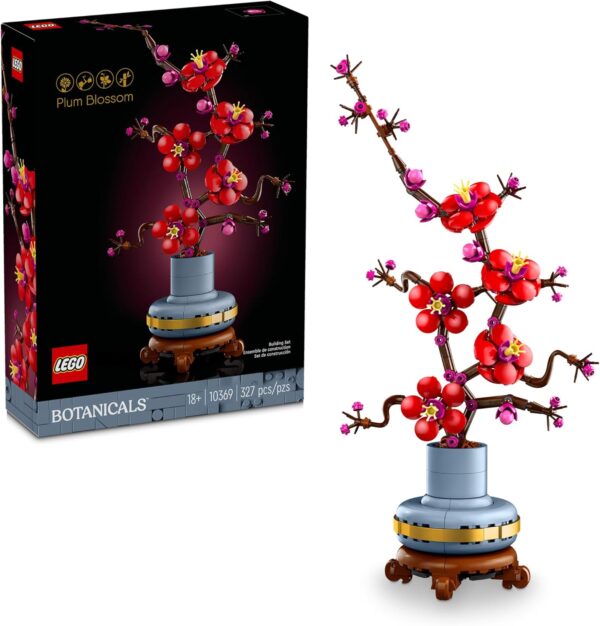 LEGO Icons Plum Blossom Building Sets for Adults - Artificial Flower for Dinner Table Centerpiece, Living Room Home Decor, Ages 18+ - DIY Craft Kits - 10369 - Image 2