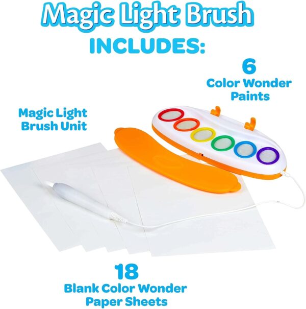 Crayola Color Wonder Magic Light Brush, Mess Free Painting Station for Kids, Gift for Kids, Toddler Toys & Activities, Ages 3, 4, 5 - Image 6